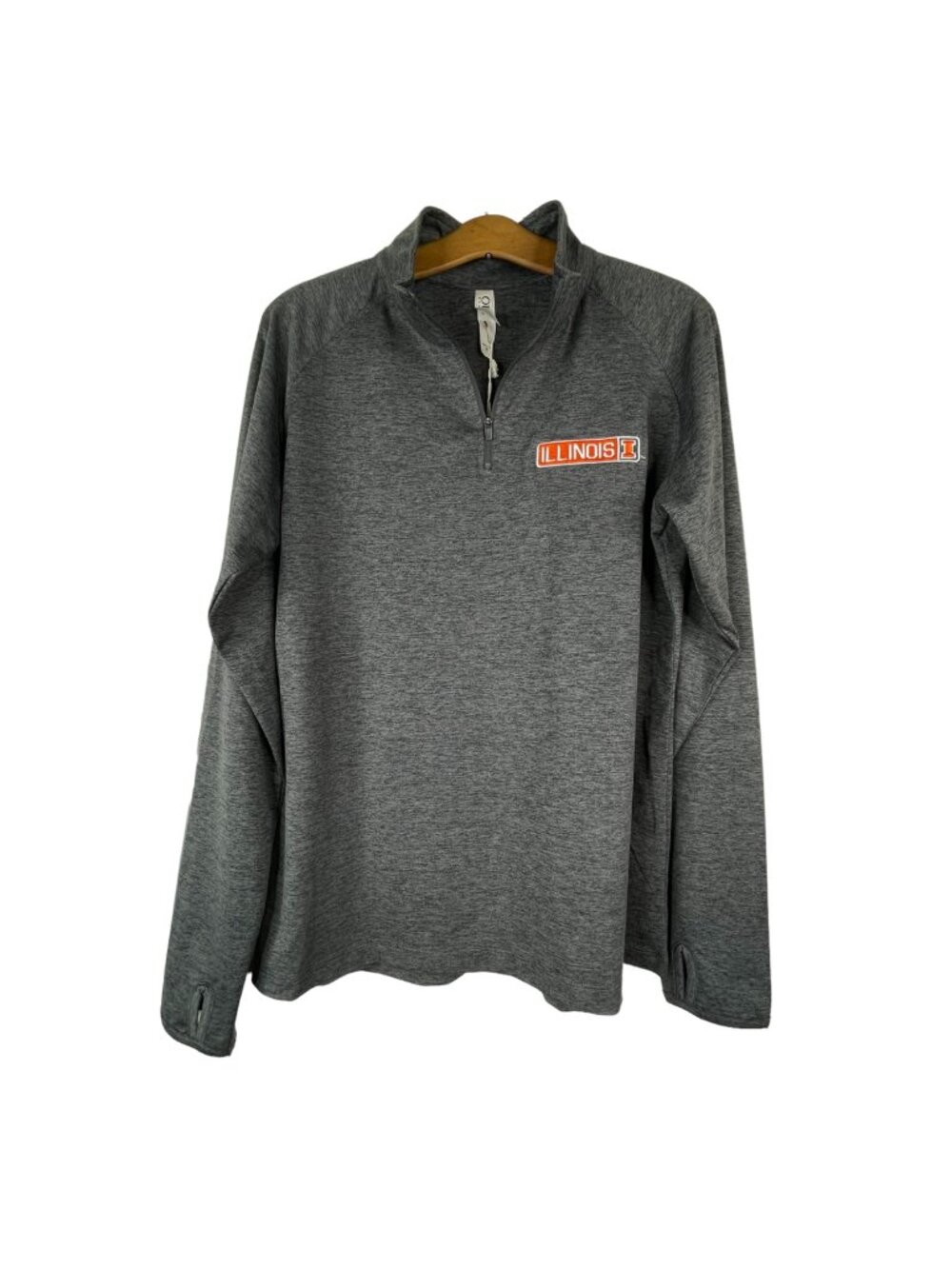 Illinois Sweatshirt Ouray Swerve 1/4 Zip Charcoal Heather Size Medium Gray NEW